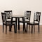 Baxton Studio Mina Modern and Contemporary Transitional Dark Brown Finished Wood 5-Piece Dining Set 177-11381-10896-Zoro - alternate 7
